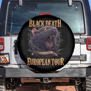 Black Death European Tour Spare Tire Cover Plague Rat Medieval History Alternative Art TS10 No hole Black Print Your Wear