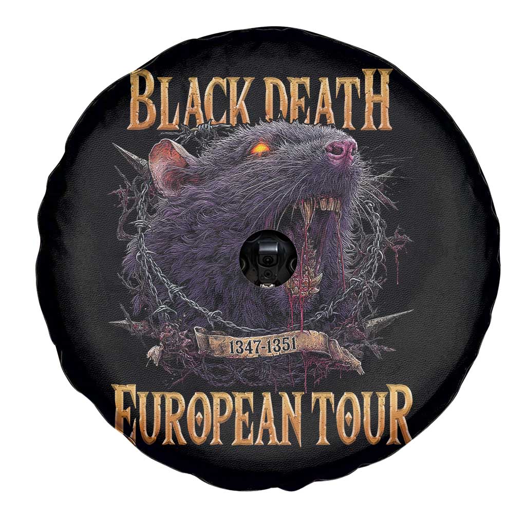 Black Death European Tour Spare Tire Cover Plague Rat Medieval History Alternative Art TS10 Print Your Wear