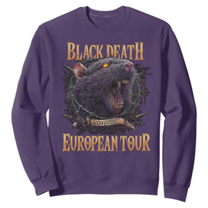 Black Death European Tour Sweatshirt Plague Rat Medieval History Alternative Art TS10 Purple Print Your Wear