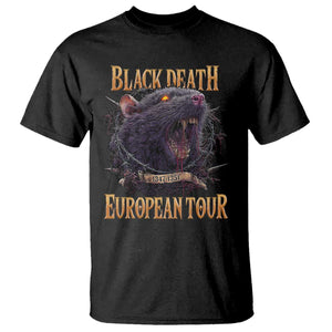 Black Death European Tour T Shirt Plague Rat Medieval History Alternative Art TS10 Black Print Your Wear
