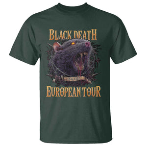 Black Death European Tour T Shirt Plague Rat Medieval History Alternative Art TS10 Dark Forest Green Print Your Wear