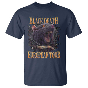 Black Death European Tour T Shirt Plague Rat Medieval History Alternative Art TS10 Navy Print Your Wear