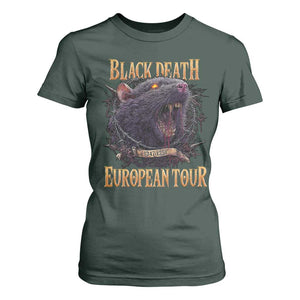 Black Death European Tour T Shirt For Women Plague Rat Medieval History Alternative Art TS10 Dark Forest Green Print Your Wear