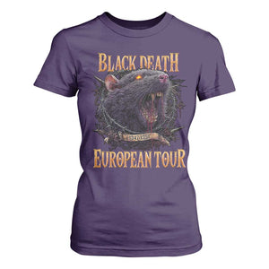 Black Death European Tour T Shirt For Women Plague Rat Medieval History Alternative Art TS10 Purple Print Your Wear