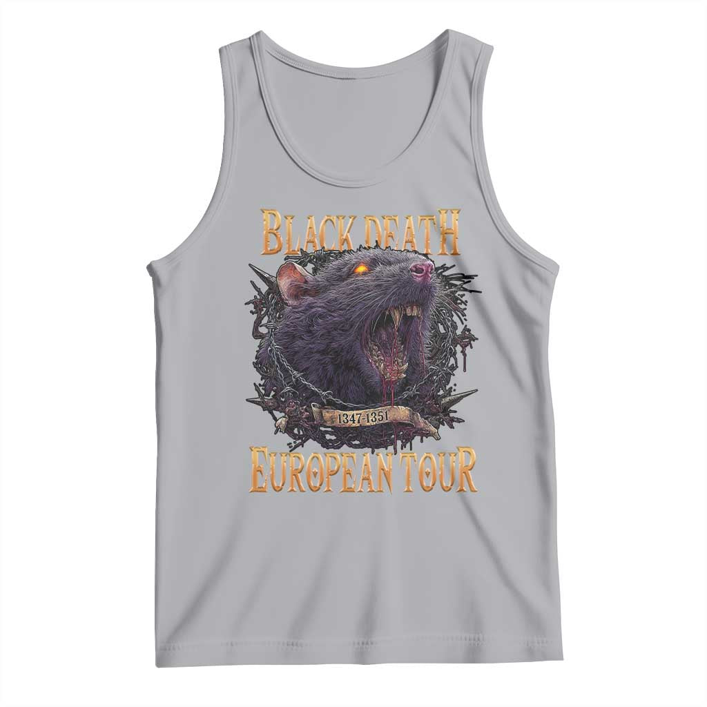 Black Death European Tour Tank Top Plague Rat Medieval History Alternative Art TS10 Athletic Heather Print Your Wear