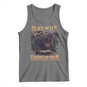 Black Death European Tour Tank Top Plague Rat Medieval History Alternative Art TS10 Black Heather Print Your Wear