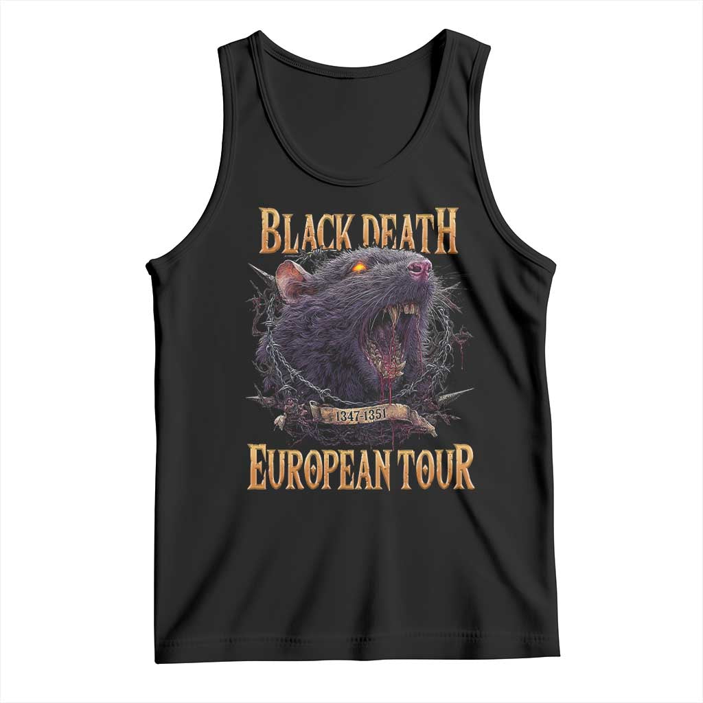 Black Death European Tour Tank Top Plague Rat Medieval History Alternative Art TS10 Black Print Your Wear