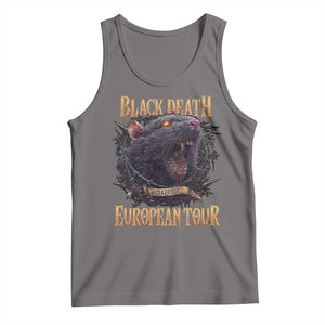 Black Death European Tour Tank Top Plague Rat Medieval History Alternative Art TS10 Deep Heather Print Your Wear