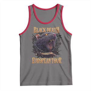 Black Death European Tour Tank Top Plague Rat Medieval History Alternative Art TS10 Deep Heather Red Print Your Wear