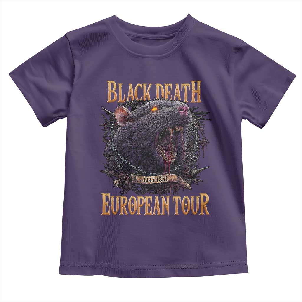 Black Death European Tour Toddler T Shirt Plague Rat Medieval History Alternative Art TS10 Purple Print Your Wear