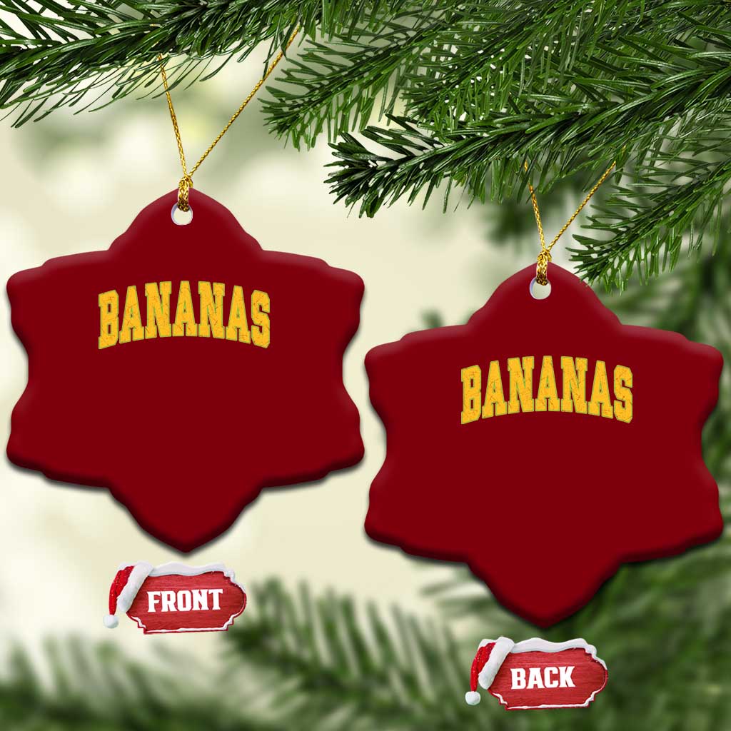 Funny Retro Bananas Ceramic Ornament Vintage Banana Gifts Yellow Varsity TS10 Print Your Wear