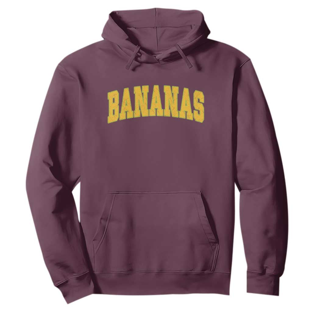 Funny Retro Bananas Hoodie Vintage Banana Gifts Yellow Varsity TS10 Maroon Print Your Wear