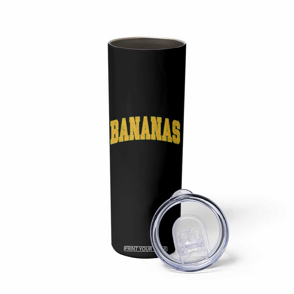 Funny Retro Bananas Skinny Tumbler Vintage Banana Gifts Yellow Varsity TS10 Print Your Wear