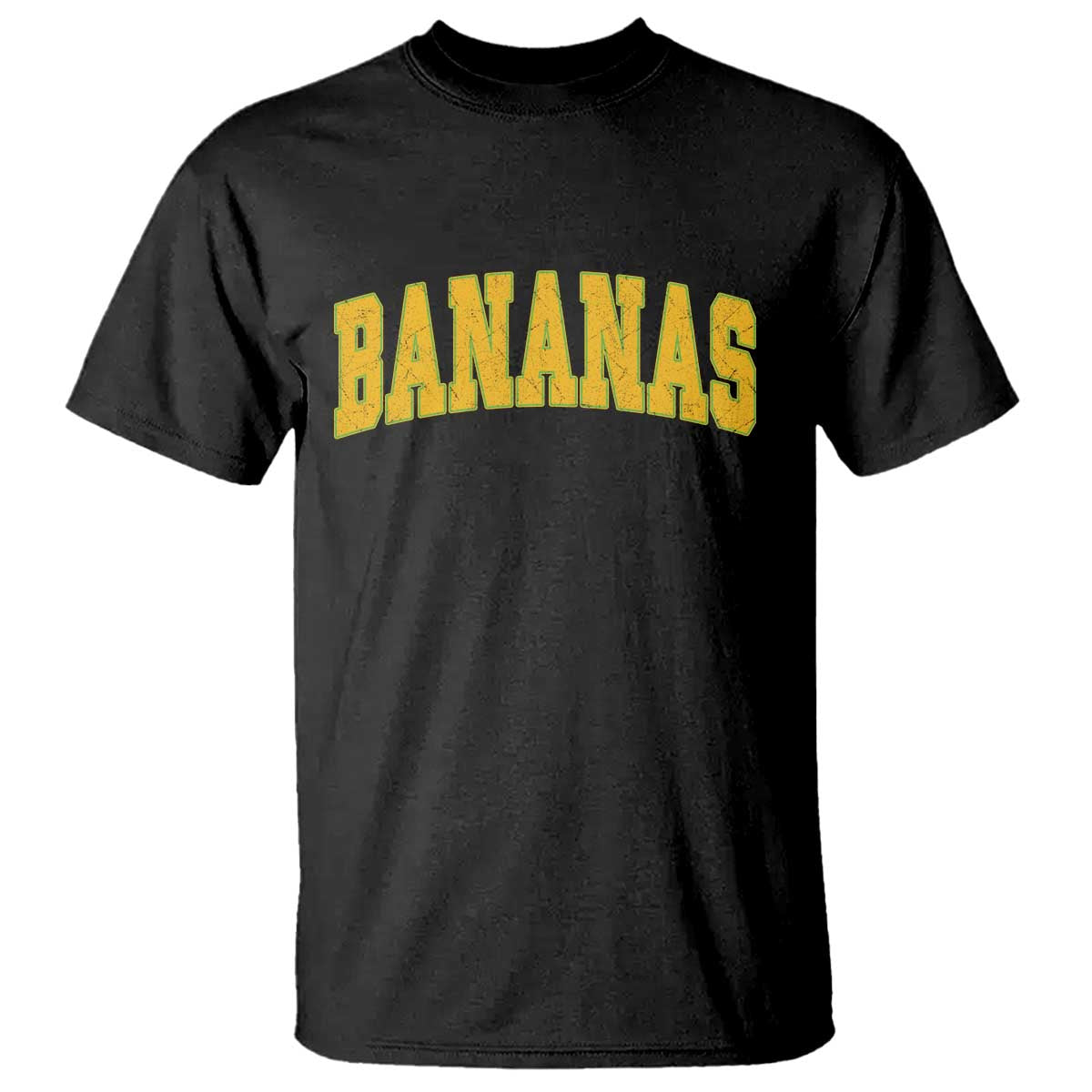 Funny Retro Bananas T Shirt Vintage Banana Gifts Yellow Varsity TS10 Black Print Your Wear