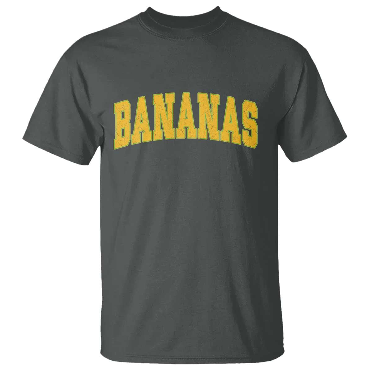 Funny Retro Bananas T Shirt Vintage Banana Gifts Yellow Varsity TS10 Dark Heather Print Your Wear