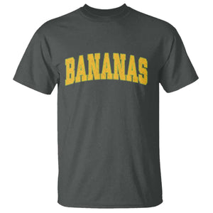 Funny Retro Bananas T Shirt Vintage Banana Gifts Yellow Varsity TS10 Dark Heather Print Your Wear