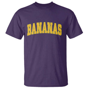 Funny Retro Bananas T Shirt Vintage Banana Gifts Yellow Varsity TS10 Purple Print Your Wear