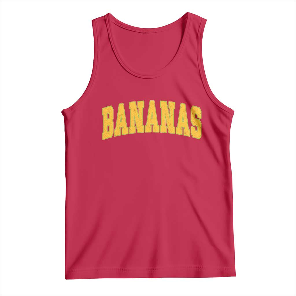 Funny Retro Bananas Tank Top Vintage Banana Gifts Yellow Varsity TS10 Red Print Your Wear