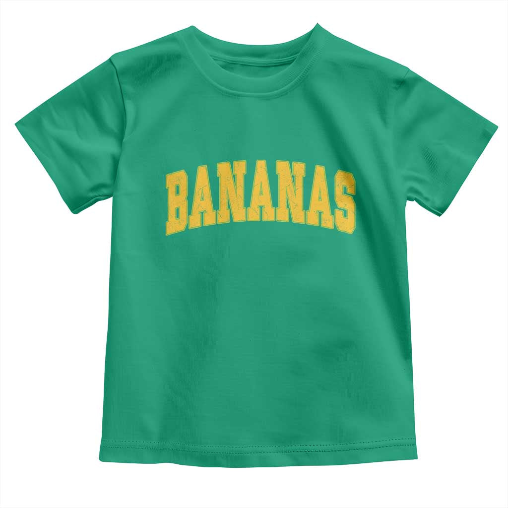 Funny Retro Bananas Toddler T Shirt Vintage Banana Gifts Yellow Varsity TS10 Irish Green Print Your Wear