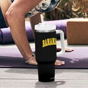 Funny Retro Bananas Tumbler With Handle Vintage Banana Gifts Yellow Varsity TS10 Print Your Wear