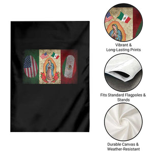 Mexico Flag Garden Flag Virgin Mary Mexican American Patriotic Mexican Roots TS10 Print Your Wear