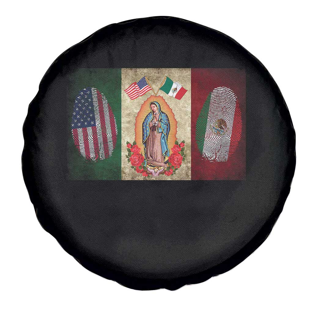 Mexico Flag Spare Tire Cover Virgin Mary Mexican American Patriotic Mexican Roots TS10 Print Your Wear