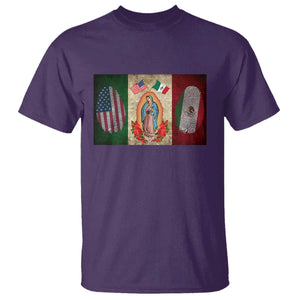 Mexico Flag T Shirt Virgin Mary Mexican American Patriotic Mexican Roots TS10 Purple Print Your Wear