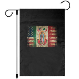 American Mexican Flag Garden Flag Virgin Mary Mexico Heritage Mexican Roots TS10 Black Print Your Wear