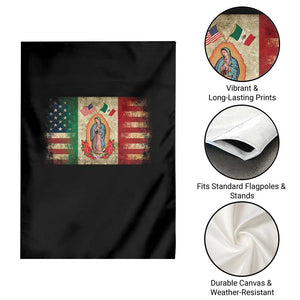 American Mexican Flag Garden Flag Virgin Mary Mexico Heritage Mexican Roots TS10 Print Your Wear