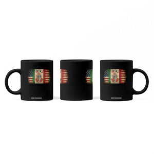 American Mexican Flag Coffee Mug Virgin Mary Mexico Heritage Mexican Roots TS10 Print Your Wear