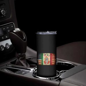 American Mexican Flag Skinny Tumbler Virgin Mary Mexico Heritage Mexican Roots TS10 Print Your Wear