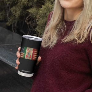 American Mexican Flag Tumbler Cup Virgin Mary Mexico Heritage Mexican Roots TS10 Print Your Wear