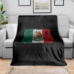 Eagle Mexican Flag Throw Blanket Aztecs Mexico Heritage Roots TS10 Print Your Wear