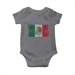 Eagle Mexican Flag Baby Onesie Aztecs Mexico Heritage Roots TS10 Charcoal Print Your Wear