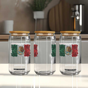 Eagle Mexican Flag Glass Can Aztecs Mexico Heritage Roots TS10 Print Your Wear