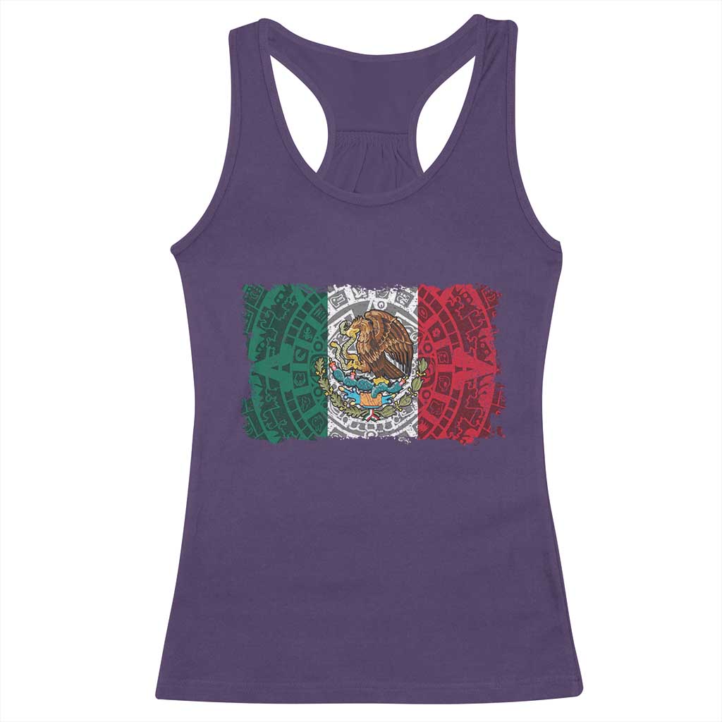 Eagle Mexican Flag Racerback Tank Top Aztecs Mexico Heritage Roots TS10 Purple Print Your Wear