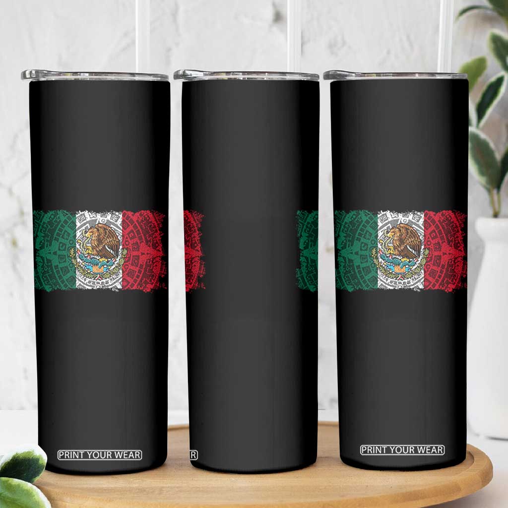 Eagle Mexican Flag Skinny Tumbler Aztecs Mexico Heritage Roots TS10 Print Your Wear