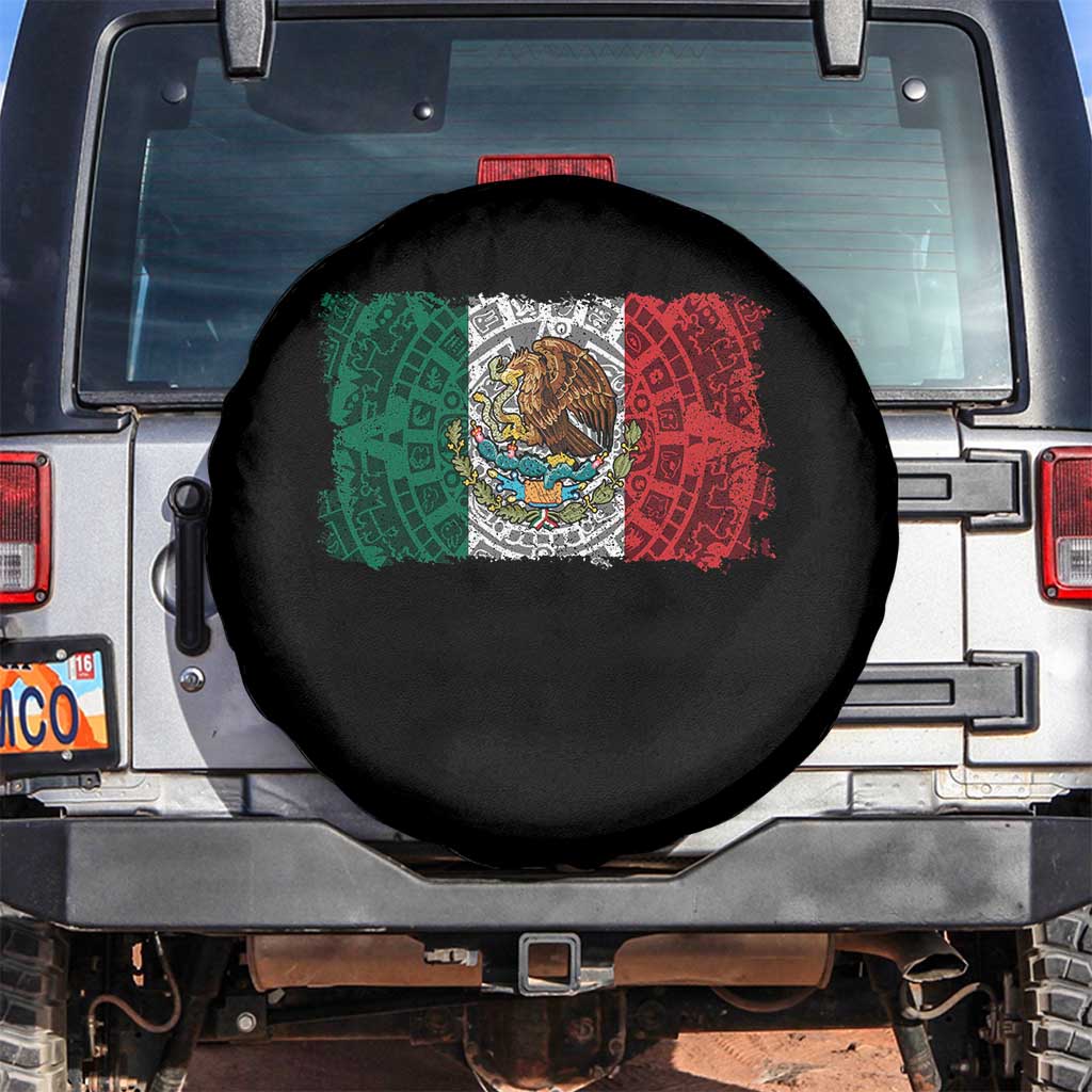 Eagle Mexican Flag Spare Tire Cover Aztecs Mexico Heritage Roots TS10 No hole Black Print Your Wear