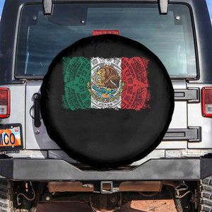 Eagle Mexican Flag Spare Tire Cover Aztecs Mexico Heritage Roots TS10 No hole Black Print Your Wear