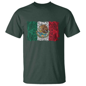 Eagle Mexican Flag T Shirt Aztecs Mexico Heritage Roots TS10 Dark Forest Green Print Your Wear