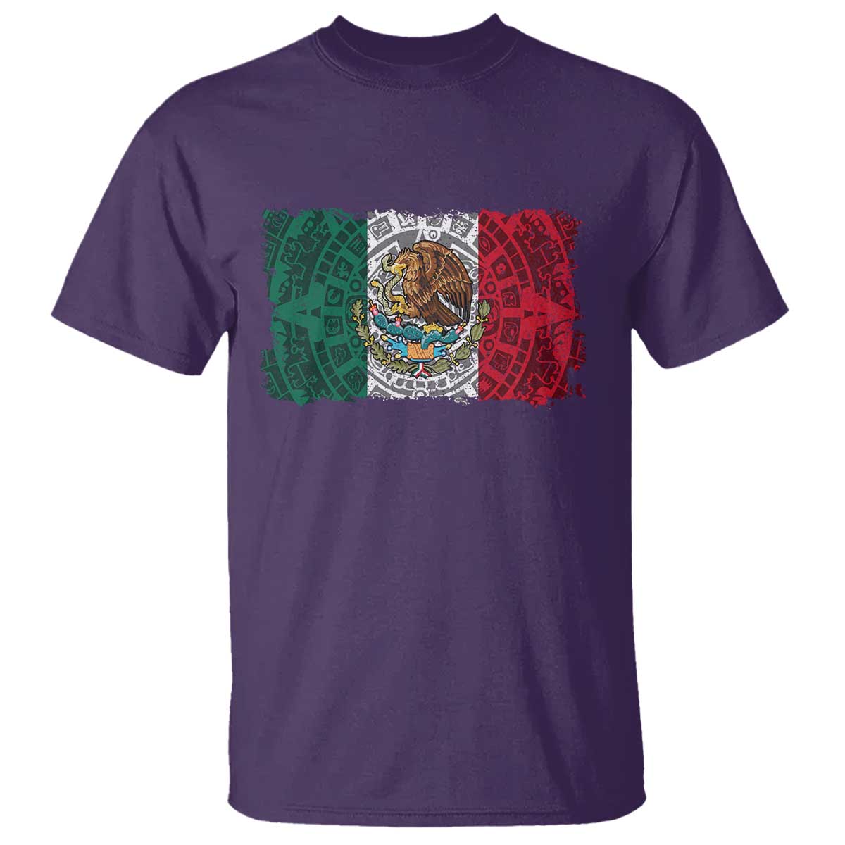 Eagle Mexican Flag T Shirt Aztecs Mexico Heritage Roots TS10 Purple Print Your Wear