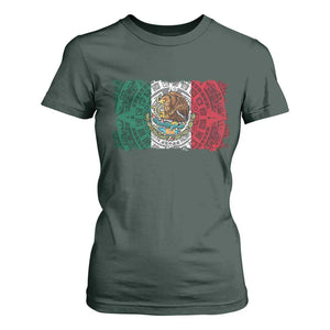Eagle Mexican Flag T Shirt For Women Aztecs Mexico Heritage Roots TS10 Dark Forest Green Print Your Wear