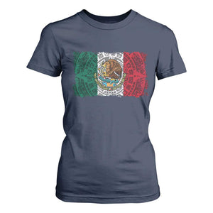 Eagle Mexican Flag T Shirt For Women Aztecs Mexico Heritage Roots TS10 Navy Print Your Wear