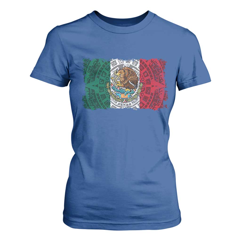 Eagle Mexican Flag T Shirt For Women Aztecs Mexico Heritage Roots TS10 Royal Blue Print Your Wear
