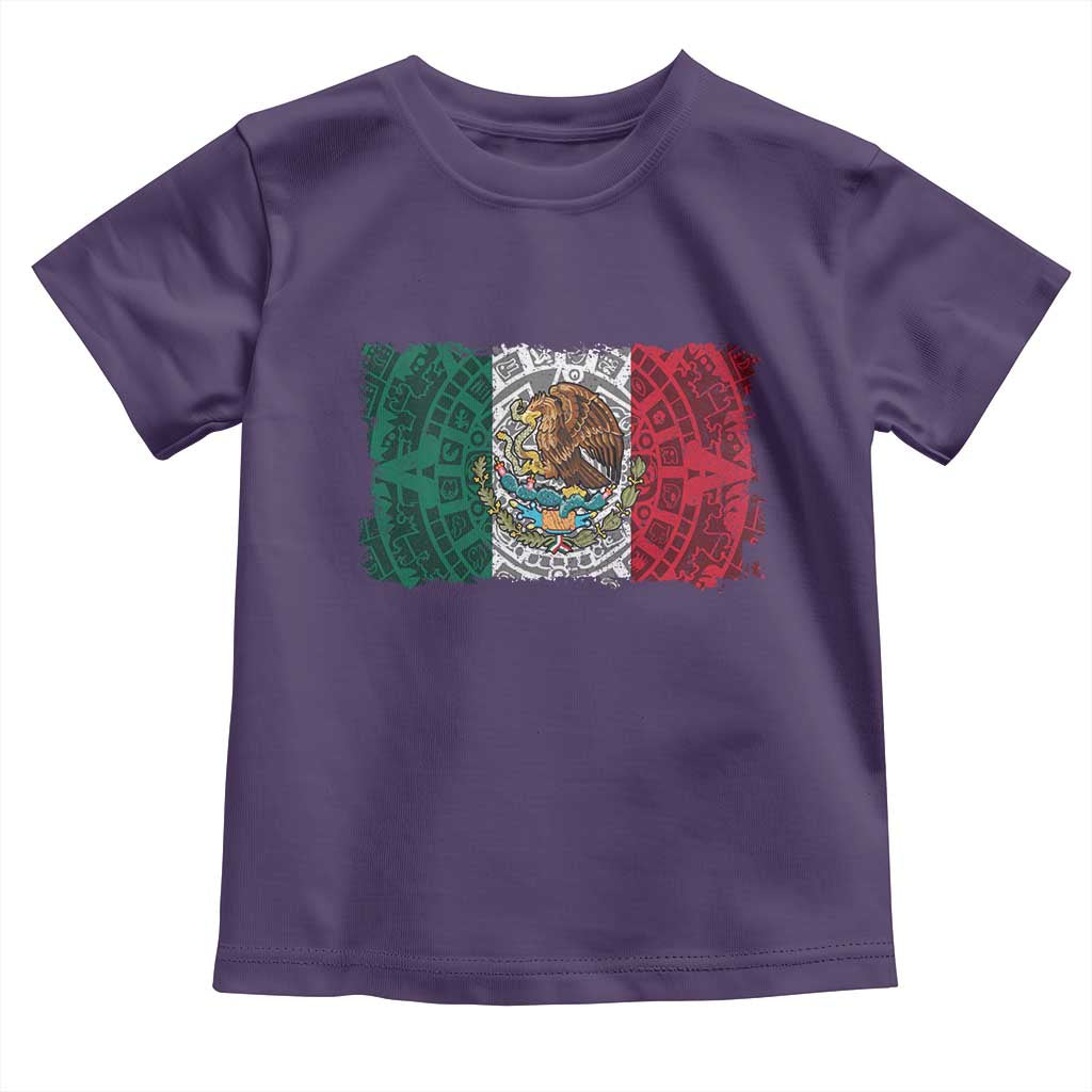 Eagle Mexican Flag Toddler T Shirt Aztecs Mexico Heritage Roots TS10 Purple Print Your Wear