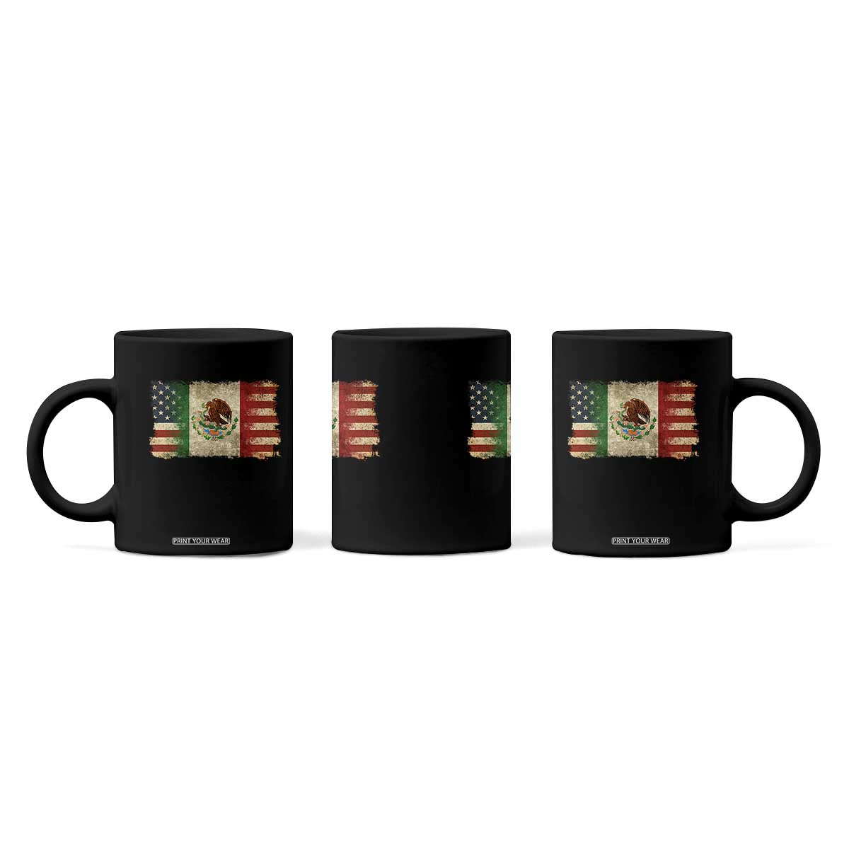 American Mexican Flag Coffee Mug Mexico Heritage Mexican Roots TS10 Print Your Wear
