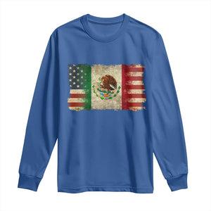 American Mexican Flag Long Sleeve Shirt Mexico Heritage Mexican Roots TS10 Royal Blue Print Your Wear