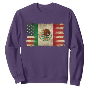 American Mexican Flag Sweatshirt Mexico Heritage Mexican Roots TS10 Purple Print Your Wear