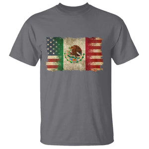 American Mexican Flag T Shirt Mexico Heritage Mexican Roots TS10 Charcoal Print Your Wear