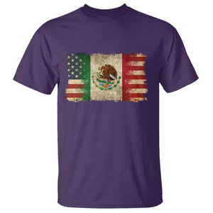 American Mexican Flag T Shirt Mexico Heritage Mexican Roots TS10 Purple Print Your Wear
